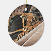 Steampunk Express Keramisch Ornament (Links)
