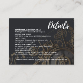 Steampunk Extravaganza Clockwork Bruiloft Informatiekaartje