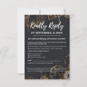 Steampunk Extravaganza  Clockwork Bruiloft RSVP Kaartje (Voorkant)