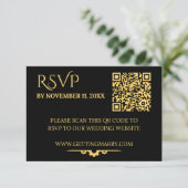 Steampunk Extravaganza  Clockwork Bruiloft RSVP Kaartje (Staand voorkant)