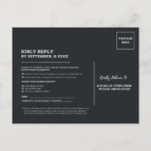 Steampunk Extravaganza  Clockwork RSVP Uitnodiging Briefkaart (Achterkant)