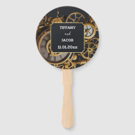 Steampunk Extravaganza Cogs Gastenboek Handwaaier