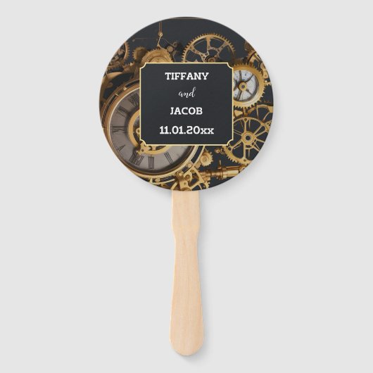 Steampunk Extravaganza  Cogs Gastenboek Handwaaier (Voorkant)