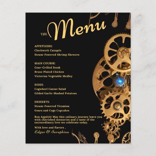 Steampunk Extravaganza Goud Vintage Bruiloft (Voorkant)