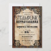 Steampunk Extravaganza Party Invitation Kaart (Voorkant)