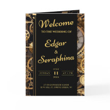 Steampunk Extravaganza Vintage Trouwprogramma