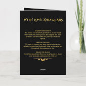 Steampunk Extravaganza Vintage Trouwprogramma Programma (Achterkant)