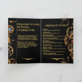 Steampunk Extravaganza Vintage Trouwprogramma Programma (Binnen)