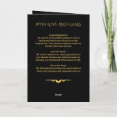 Steampunk Extravaganza Vintage Trouwprogramma Programma (Achterkant)