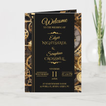 Steampunk Extravaganza Vintage Trouwprogramma