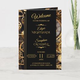 Steampunk Extravaganza Vintage Trouwprogramma Programma