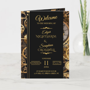 Steampunk Extravaganza Vintage Trouwprogramma Programma