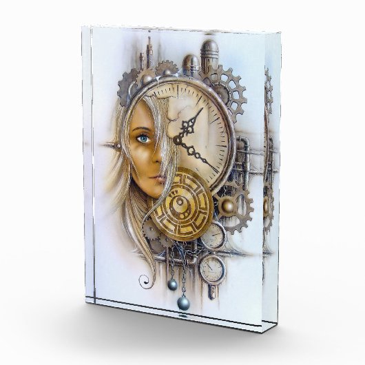 Steampunk Face in Time Fotoblokken (Rechts)