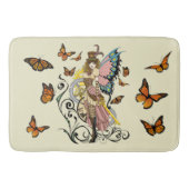 Steampunk Fairy Gele Klok Gears Badmat (Voorkant)