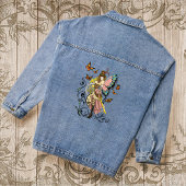 Steampunk Fairy Gele Klok Gears Denim Jacket
