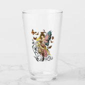 Steampunk Fairy Gele Klok Gears Glas (Voorkant)