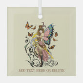 Steampunk Fairy Gele Klok Gears Glas Ornament (Voorkant)