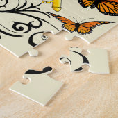 Steampunk Fairy Gele Klok Gears Legpuzzel (Zijkant)