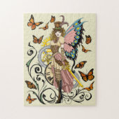Steampunk Fairy Gele Klok Gears Legpuzzel (Verticaal)