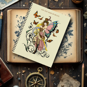 Steampunk Fairy Gele Klok Gears Notitieboek