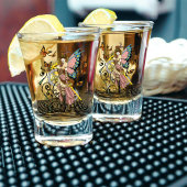 Steampunk Fairy Gele Klok Gears Shot Glas