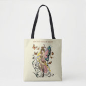 Steampunk Fairy Gele Klok Gears Tote Bag (Voorkant)
