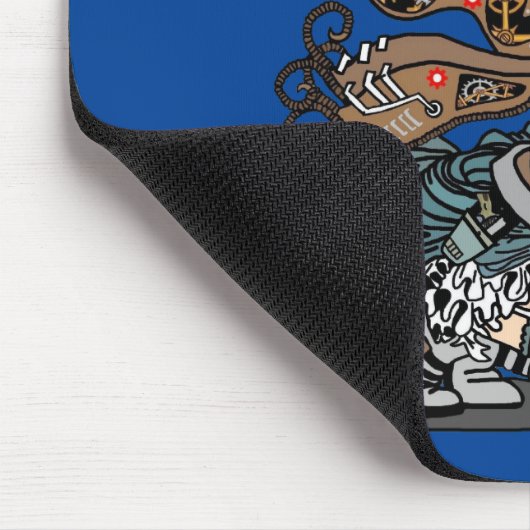 Steampunk Fairy Girl Mousepad Muismat (Hoek)