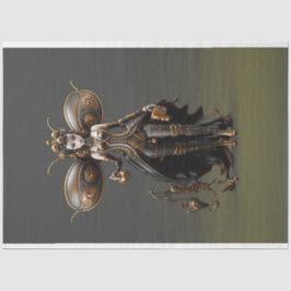 Steampunk Fairy Goud en Zwart Decoupage Tissuepapier