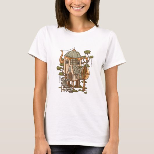Steampunk Fairy House T-shirt (Voorkant)