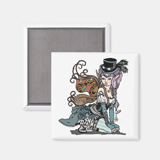 Steampunk Fairy Magnet (Voorkant / Achterkant)