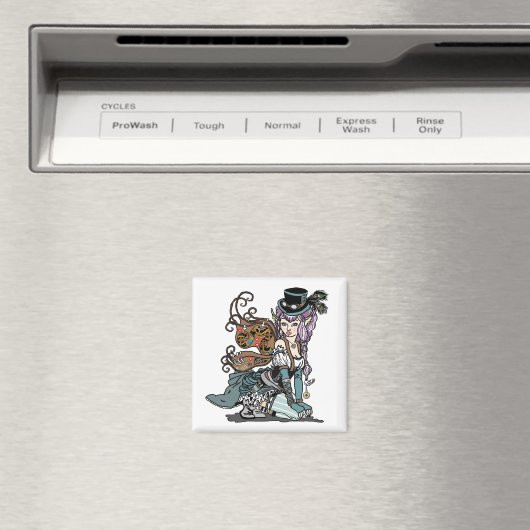 Steampunk Fairy Magnet (Insitu (Vaatwasser))