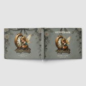 Steampunk Fairy met Golden Wings & Antiek Klok Gastenboek (Volledig)