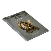 Steampunk Fairy met Golden Wings & Antiek Klok Notitieboek (Rechterzijde)
