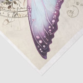 Steampunk Fairy met roze vleugels Tissue Paper Tissuepapier (Detail)