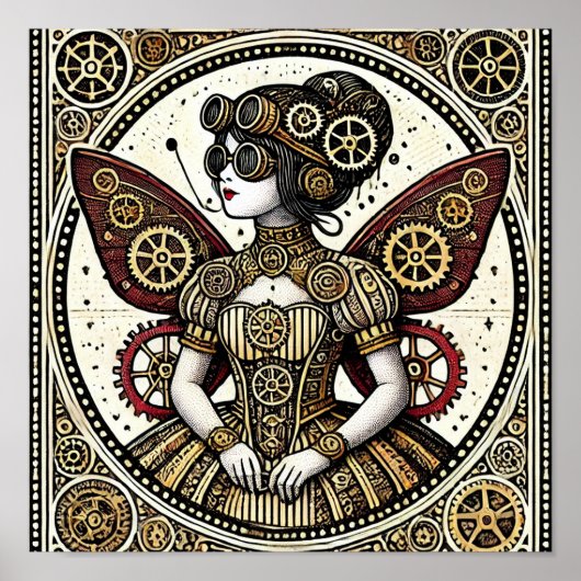  Steampunk Fairy Poster (Voorkant)