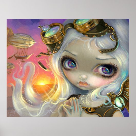 Steampunk Fairy Windswept ART PRINT (Voorkant)