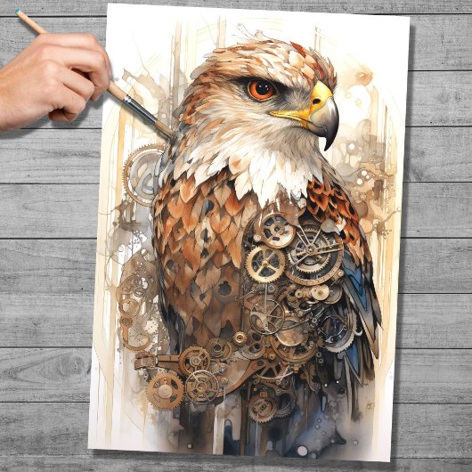 Steampunk Falcon 2 Decoupage papier