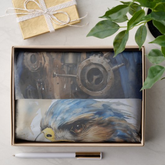 Steampunk Falcon 4 Decoupage papier (Geschenk)