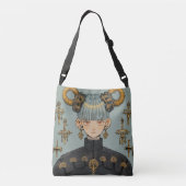 Steampunk Fantasy Anime Girl Crossbody Tas (Achterkant)
