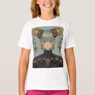 Steampunk Fantasy Anime Girl T-shirt