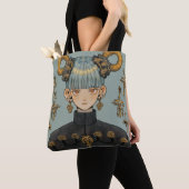 Steampunk Fantasy Anime Girl Tote Bag (Dichtbij)