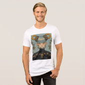  Steampunk Fantasy Anime Girl Tri-Blend Shirt (Voorkant volledig)