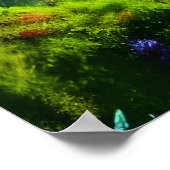 Steampunk fantasy beast in het bos | AI Art. Poster (Hoek)