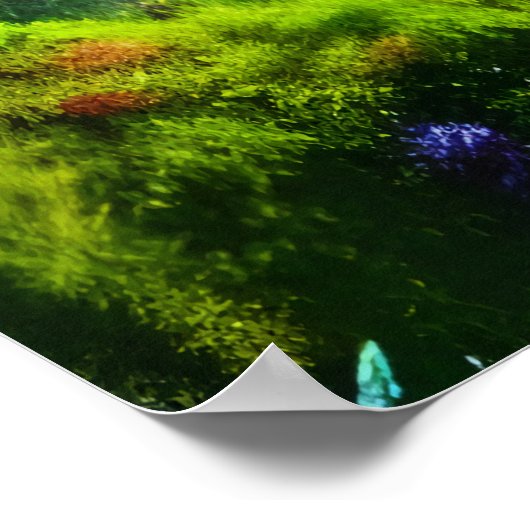 Steampunk fantasy beast in het bos | AI Art. Poster (Hoek)