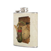 Steampunk Fantasy Collage Flask Heupfles (Links)