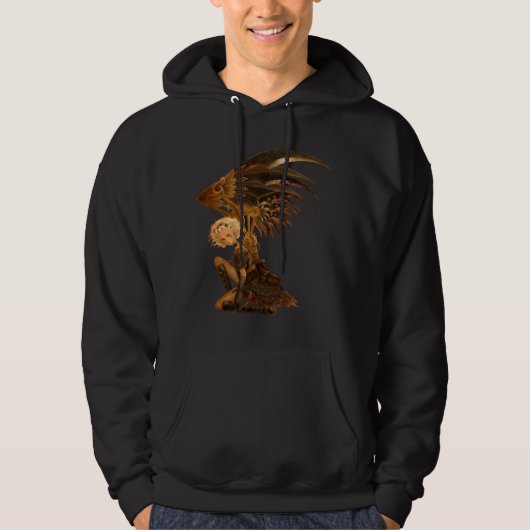 Steampunk Fantasy Dark Hoodie (Voorkant)