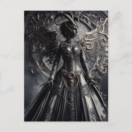 Steampunk Fantasy Darkness Demon Fashion  Briefkaart (Voorkant)
