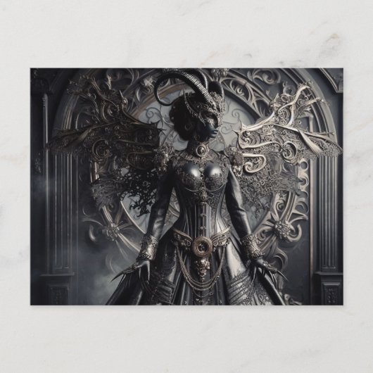 Steampunk Fantasy Darkness Demon Fashion  Briefkaart (Voorkant)