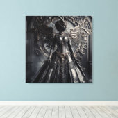 Steampunk Fantasy Darkness Demon Fashion  Canvas Afdruk (Insitu (Houten vloer))
