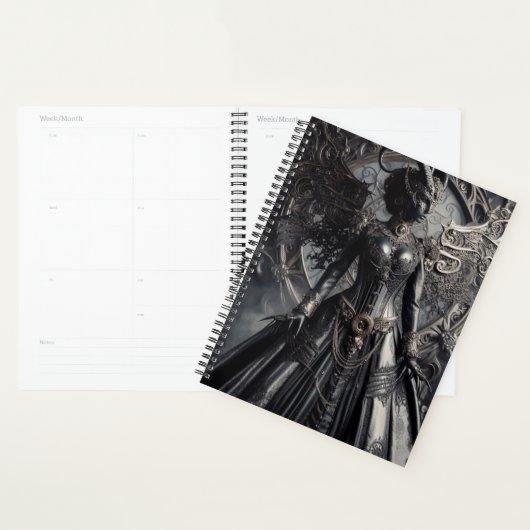 Steampunk Fantasy Darkness Demon Fashion  Planner (Display)